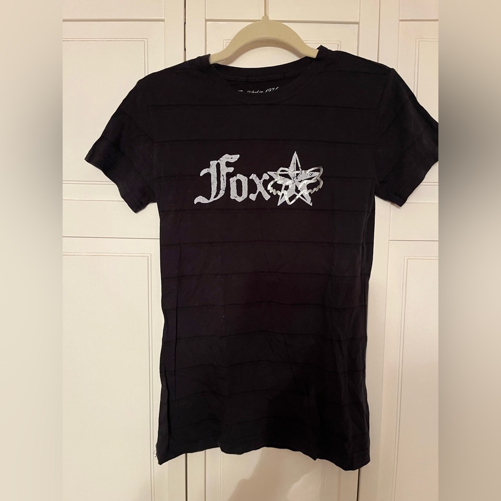 Fox Black Tee with White Logo